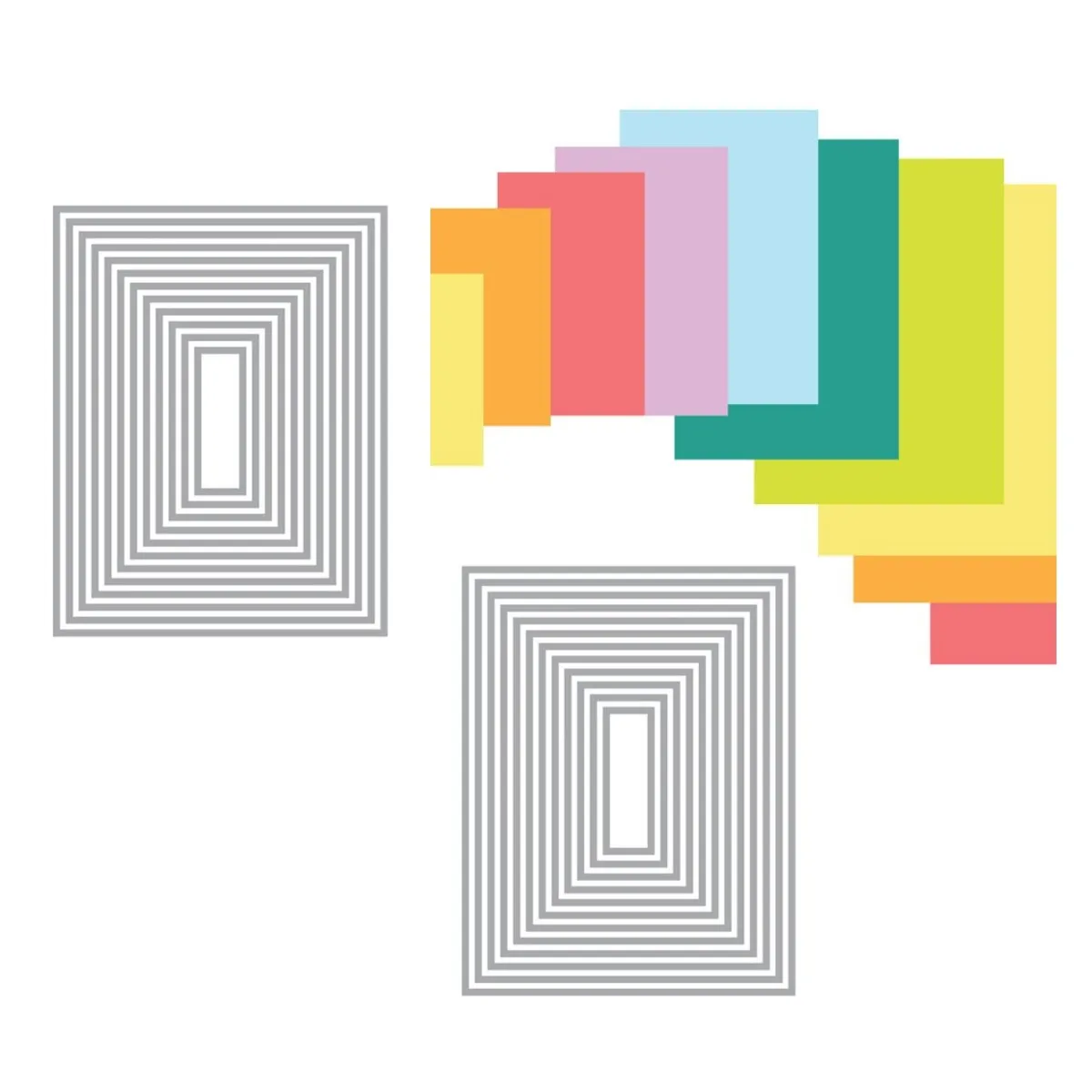 

A2 Rectangle Metal Cutting Dies Scrapbook Embossing Template DIY Greeting Card Handmade Diary Decoration Stamps Stencil 2021 NEW