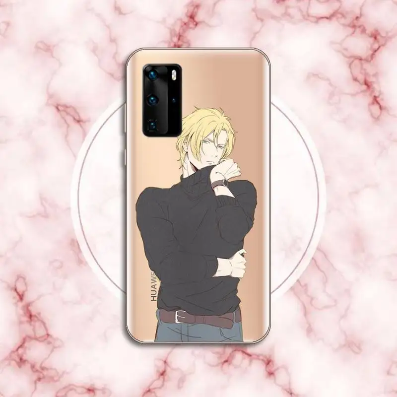 

Anime Banana Fish Phone Case Transparent for Huawei P20 P30 P40 honor 8 10i P smart 2019 Samsung A71 A21S S10 20 plus