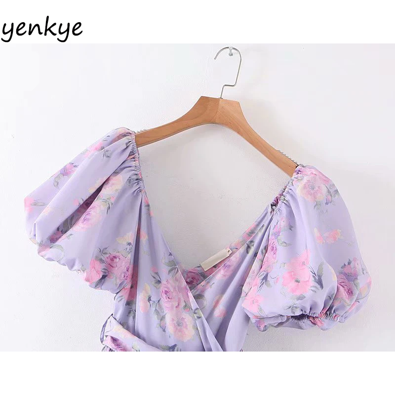 Женское длинное платье макси с цветочным принтом элегантное праздничное