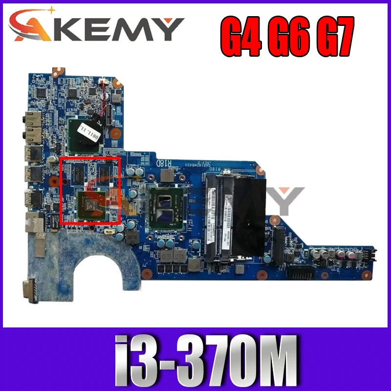 

AKemy Laptop Motherboard For HP Pavilion G4 G6 G7 Core I3-370M Mainboard 655985-001 DAR18DMB6D0 N12P-GV-S-A1 HM55 DDR3