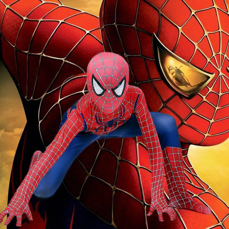 Для взрослых и детей Spider-man 3 Raimi карнавальный костюм супергерой zentai боди