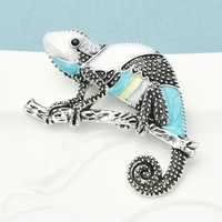 wulibaby enamel lizard brooches women for women unisex animal party office brooch pins gifts