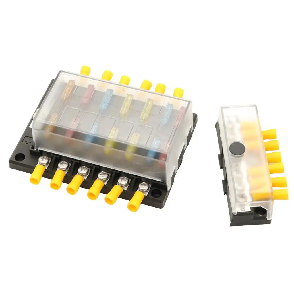 

12 Way Blade Fuse Box Block Holder LED Indicator 12V 32V Suv Yacht Boat Ship Car