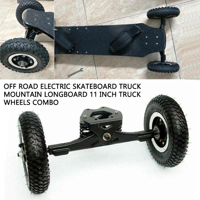 

pcmos Off Road Electric Skateboard Truck Mountain Longboard 11 inch Truck Wheels Combo Electric Scooters Wheels Tires Parts 2019