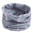 Новый Модный хлопковый детский однотонный шарф, Детский Теплый шейный платок, Осень-зима, для маленьких мальчиков и девочек, круглый воротник, милые шарфы с воротником