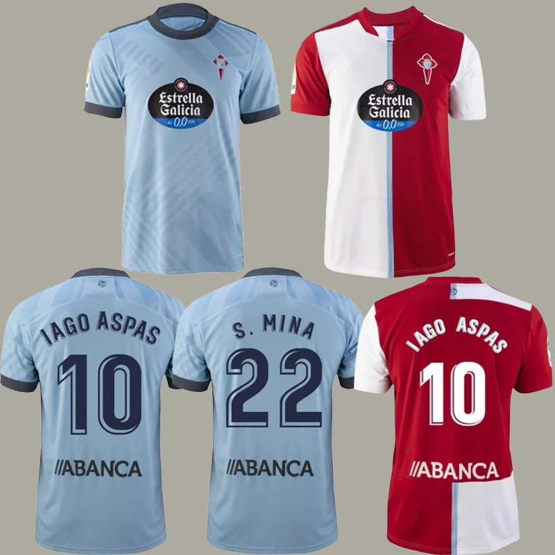 

2021 2022 RC Celta de Vigo Camisetas de fútbol LOBOTKA IAGO ASPAS SANTL MINA 21 22 child soccer jerseys boys football shirts