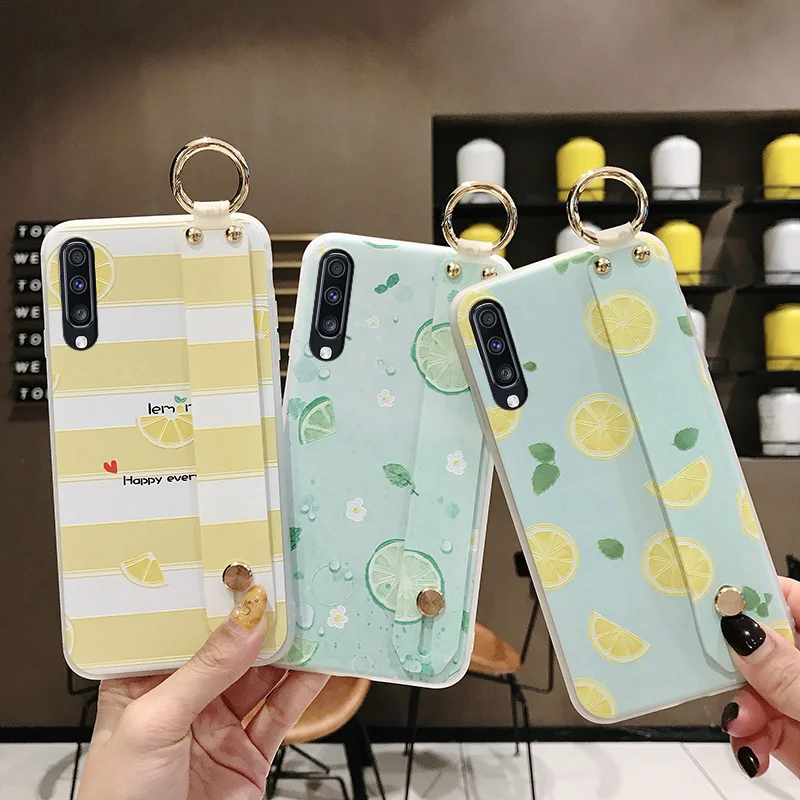 SoCouple ремешок чехол для samsung Galaxy S9 S8 S10 плюс S10e Note 8, 9, 10, плюс A40 A50 A70 A20 A10 A30 чехол для телефона из ТПУ с принтом держатель чехол