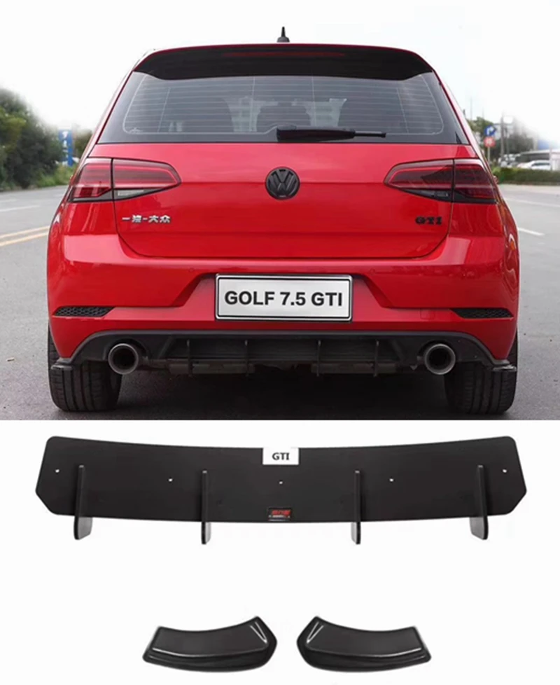 Для VW Golf 7/7,5 ABS задний бампер диффузор бампер для Volkswagen MK7 и 7,5 Rline и GTI средства ухода за кожей комплект бампер спойлер задней крышки задний спойлер