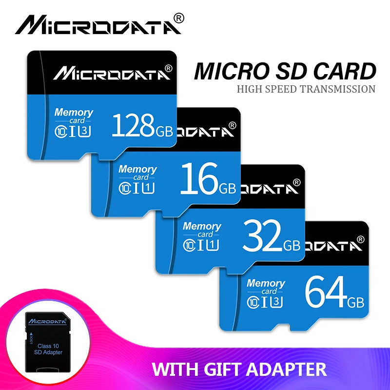 100% реальная емкость Micro SD карты 64 ГБ 32 16 8 TF Мини карта памяти 128 256 Гб класс 10