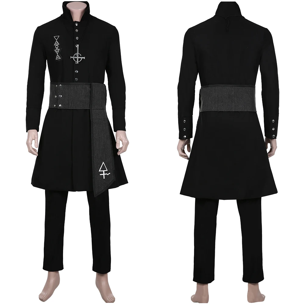 

Ghost B.C. Nameless Ghoul Cosplay Costume Black Uniform Suit Halloween Carnival Costume Men Women