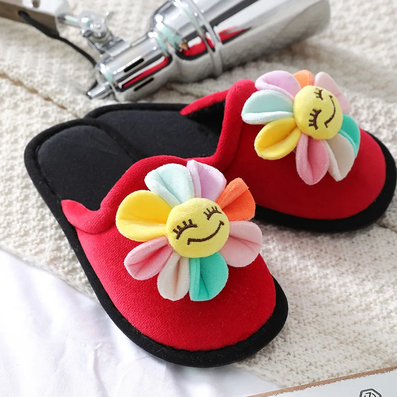 

Women Slippers Winter Heart Sun Flower Shoes Woman Slides Plush Home Slippers Ladies Indoor House Shoes Winter Warm Fur Slippers