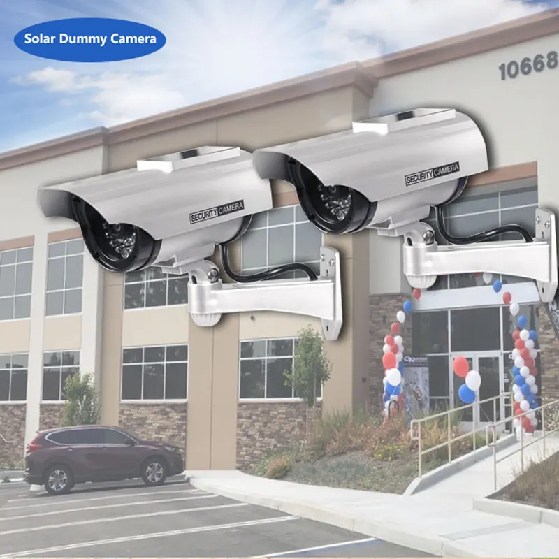 2 шт. на солнечных батареях Поддельные Камера открытый пулеобразный макет