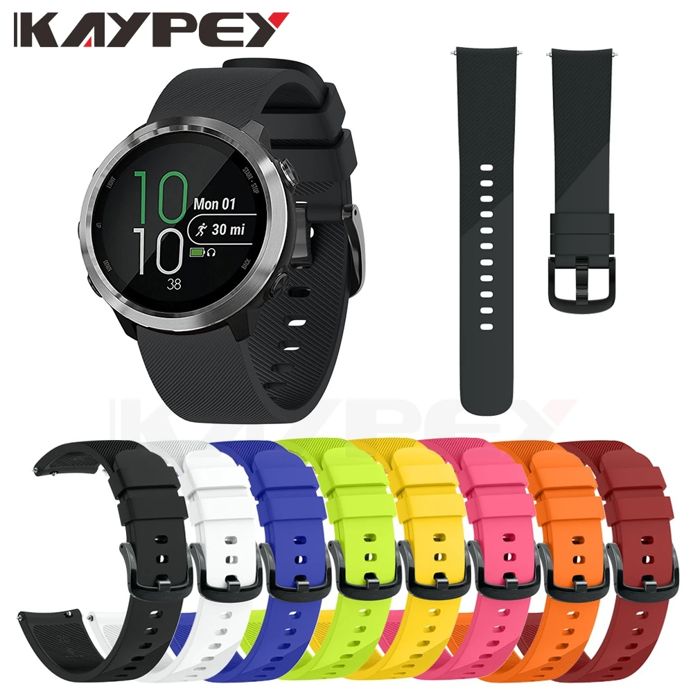 

Colorful Soft Silicone Replacement Strap for Garmin vivoactive 3 vivomove3 HR Smart Wristband for GARMIN Forerunner 645