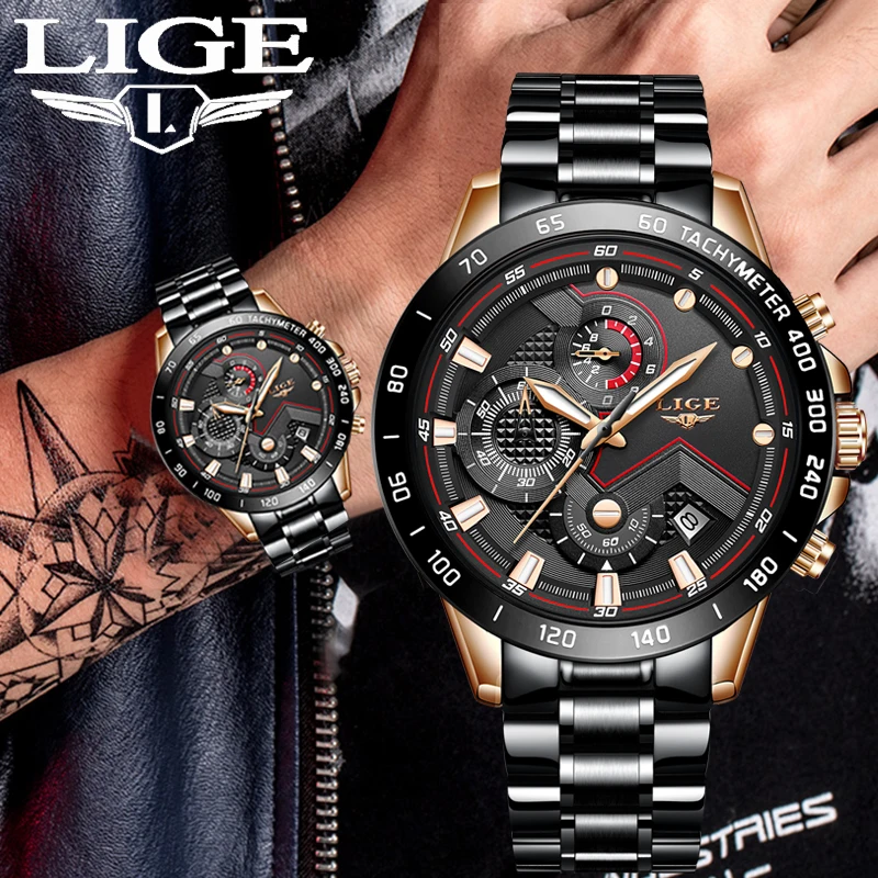 Montre Homme LIGE мужские s часы лучший бренд класса люкс военные спортивные часы мужские водонепроницаемые кварцевые наручные часы Relogio Masculino