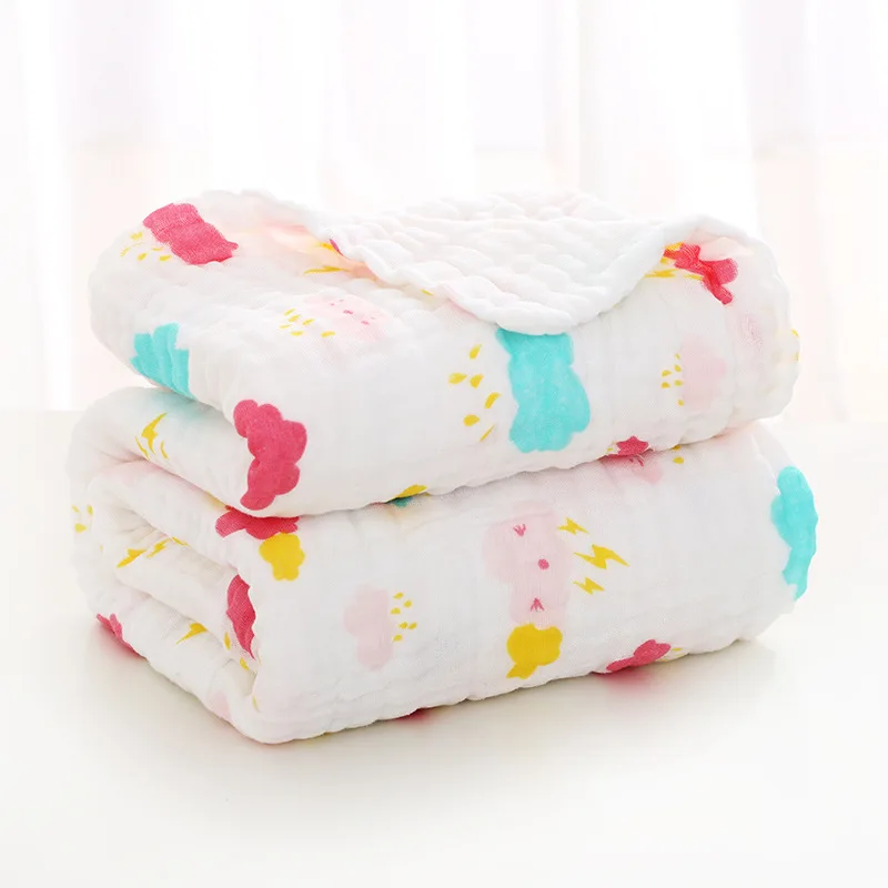 

Muslin Swaddle 100% Cotton Baby Blankets Super absorbent Swaddle Wrap for Newborn Babies 6 Layer Bath Towel Blanket Baby Bedding