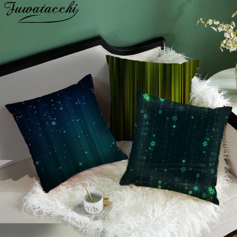 

Разноцветный Чехол на подушку с геометрическим принтом Fuwatacchi, Чехол на подушку для дома, дивана, стула, декоративные наволочки, рождественс...