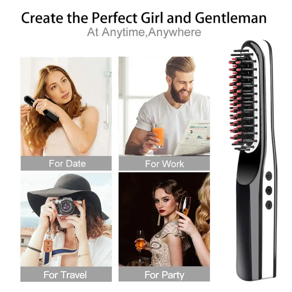 Беспроводной быстродействующий выпрямитель для бороды мужчин стайлер