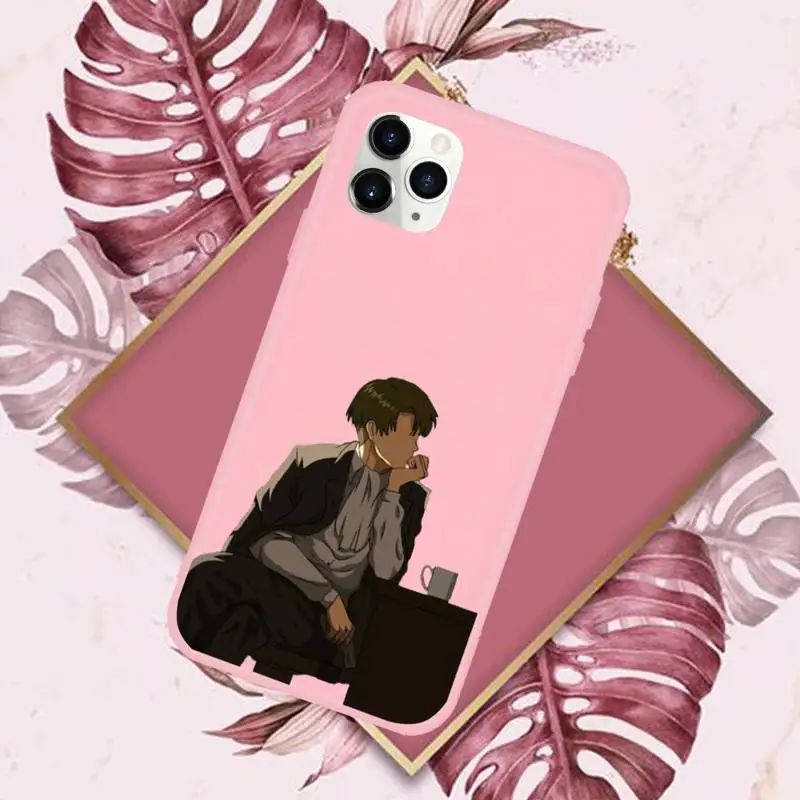 

Anime Attack on Titan Phone Case Candy Color for iPhone 6 7 8 11 12 s mini pro X XS XR MAX Plus