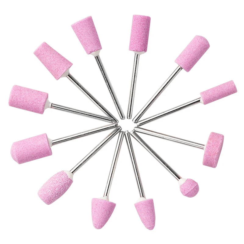 Sanding File Tools Quartz Electric Nail Drill Machine Multiple Size Stainless steel Grinding for Design 12 Pcs/Bag | Красота и