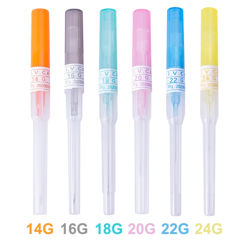 

6PCS 14-24 Gauge Sterilized Catheter Piercing Needles Ear Nose Piercing Needles Kit Piercing Body Piercing Tattoo Tools Supplies