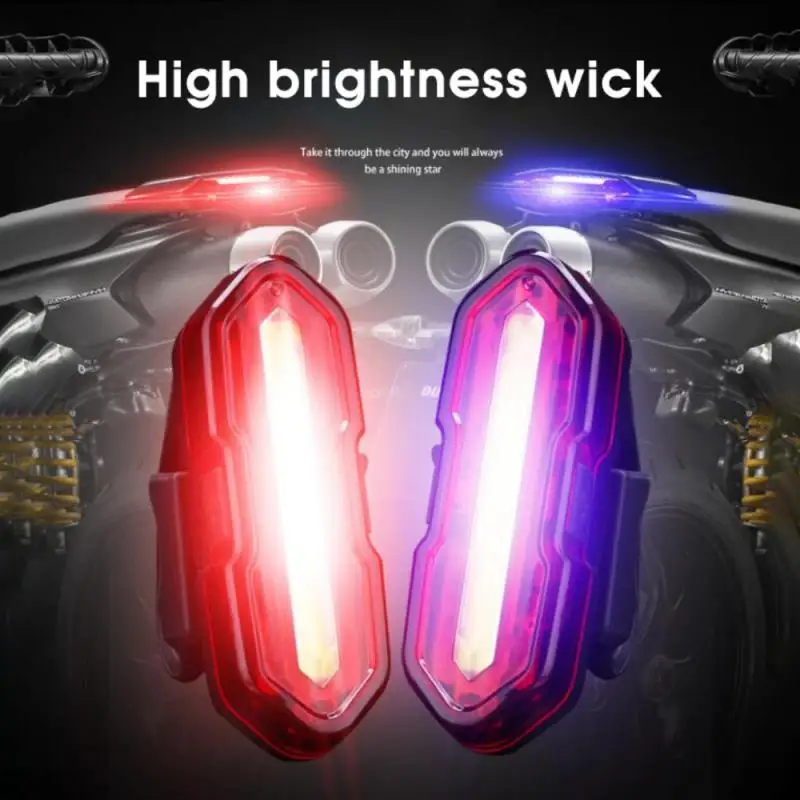 

2021 New USB rechargeable bicycle lamps riding taillights highlight bike Rear Lights night riding safety warning light