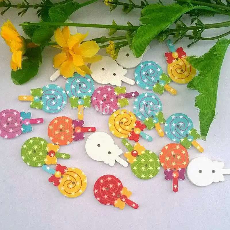 50 шт. деревянные пуговицы 20 х32 мм | Дом и сад