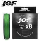 Леска JOF Super PE 150 м 300 м, леска с филаментом, гладкая леска PE, плавающая леска для соленой воды, 15-100 фунтов
