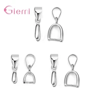 20pcslot 925 sterling silver clasps pinch clips bails charm buckle pendant diy necklace bracelet connectors jewelry finding