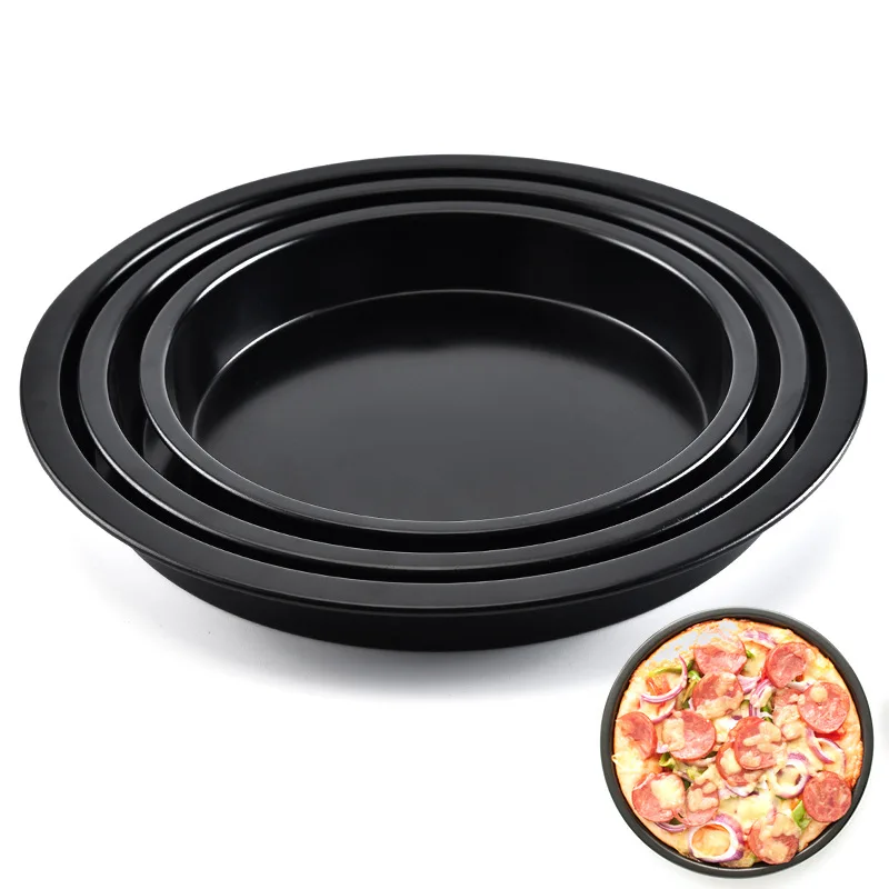 

3Pcs Nonstick Round Pizza Tray Kitchen Oven Baking Pan Loose Bottom Cake Mold Bakeware
