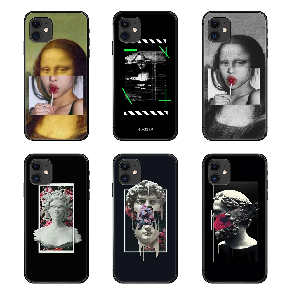 Чехол для телефона с изображением Моны Лизы статуи Давида чехол iphone 5 5s se 2 6 6s 7 8 plus