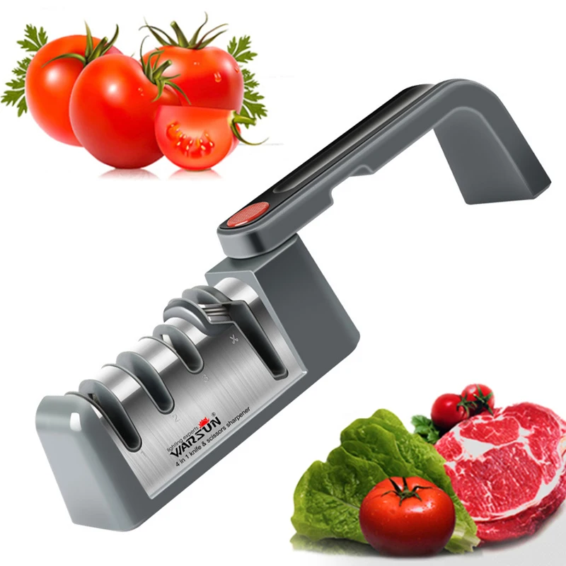 Точилка для ножей 4 в 1 ножницы точилка из нержавеющей стали Нескользящая база