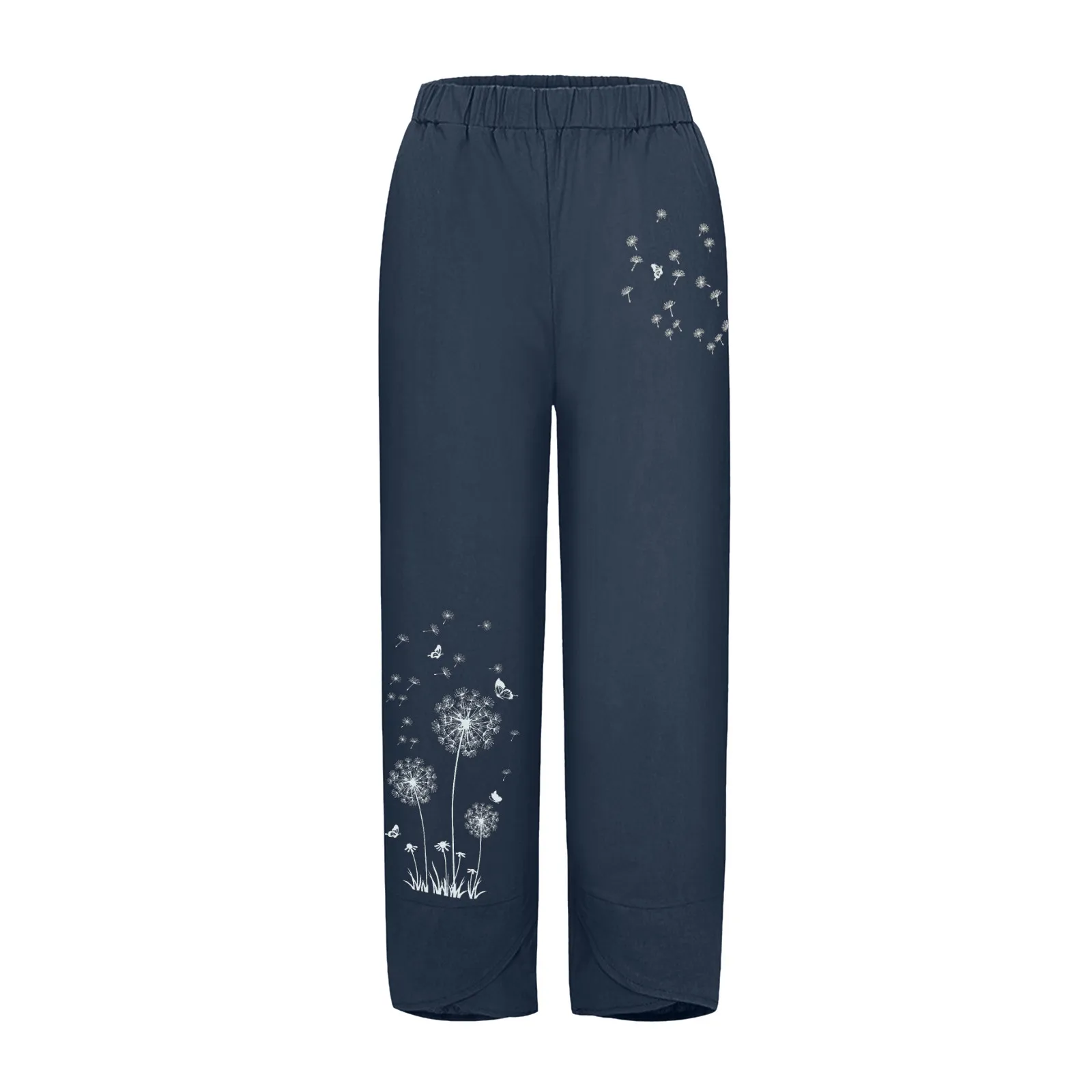 

Women's Vintage Harem Pants Casual Solid Color Elastic Waist Linen Wide Leg Trousers Summer Plus Size Loose Comfortable Pants