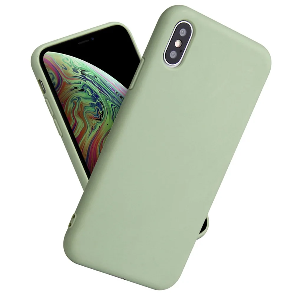 Матовый чехол для телефона iPhone 11 Pro 6 6s 7 8 Plus X XR XS Max мягкий карамельных цветов
