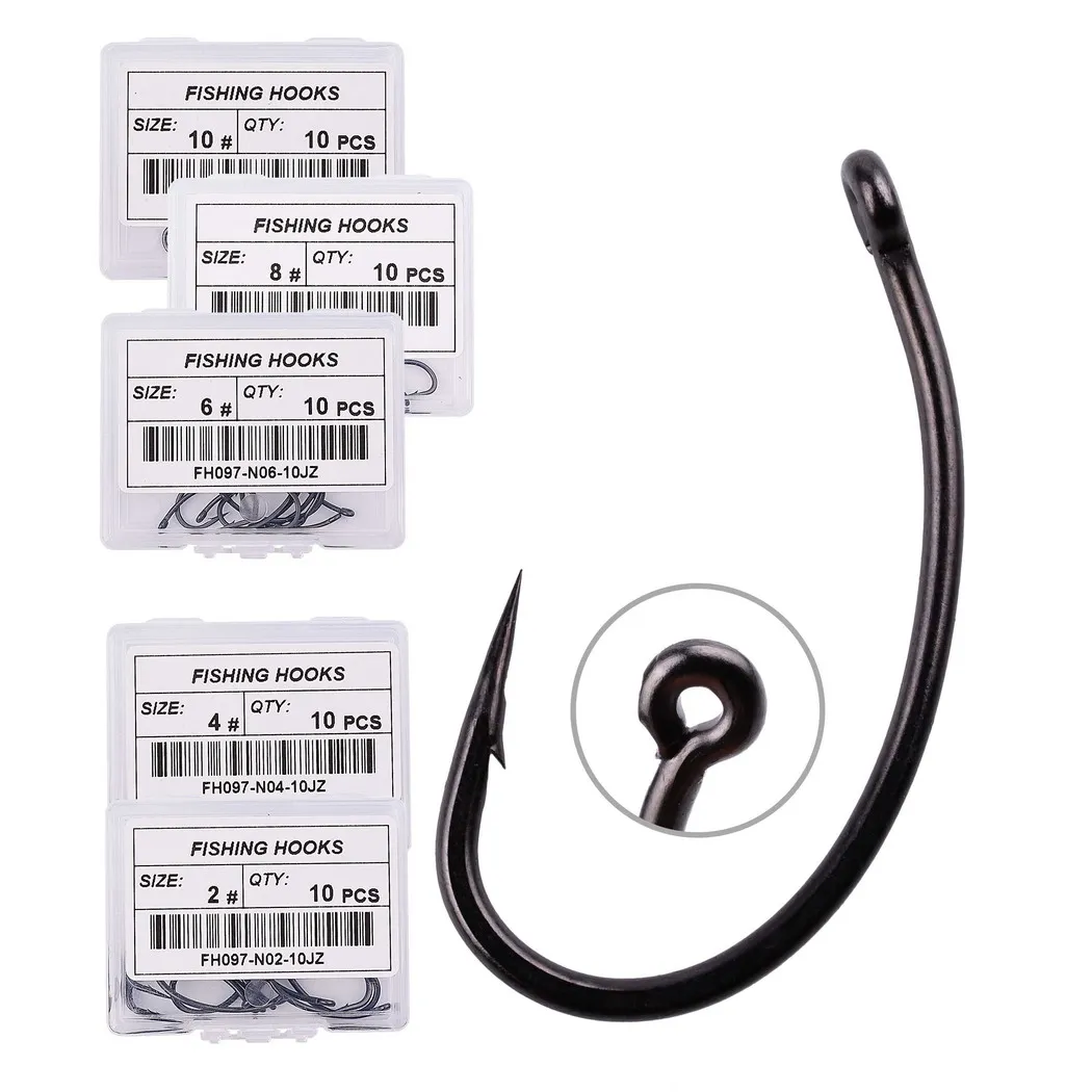 10 шт./кор. для рыбалки на карпа тефлоновое покрытие серый Цвет Gnippen крючки колючие