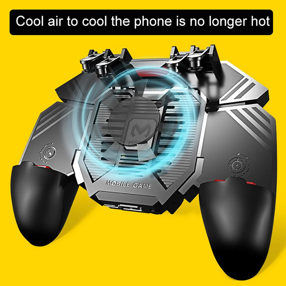 Pubg Game Gamepad AK77 for Phone Shooter Trigger Fire Button Cooler Fan Controller Grip 6 Finger Joystick PUBG | Мобильные телефоны