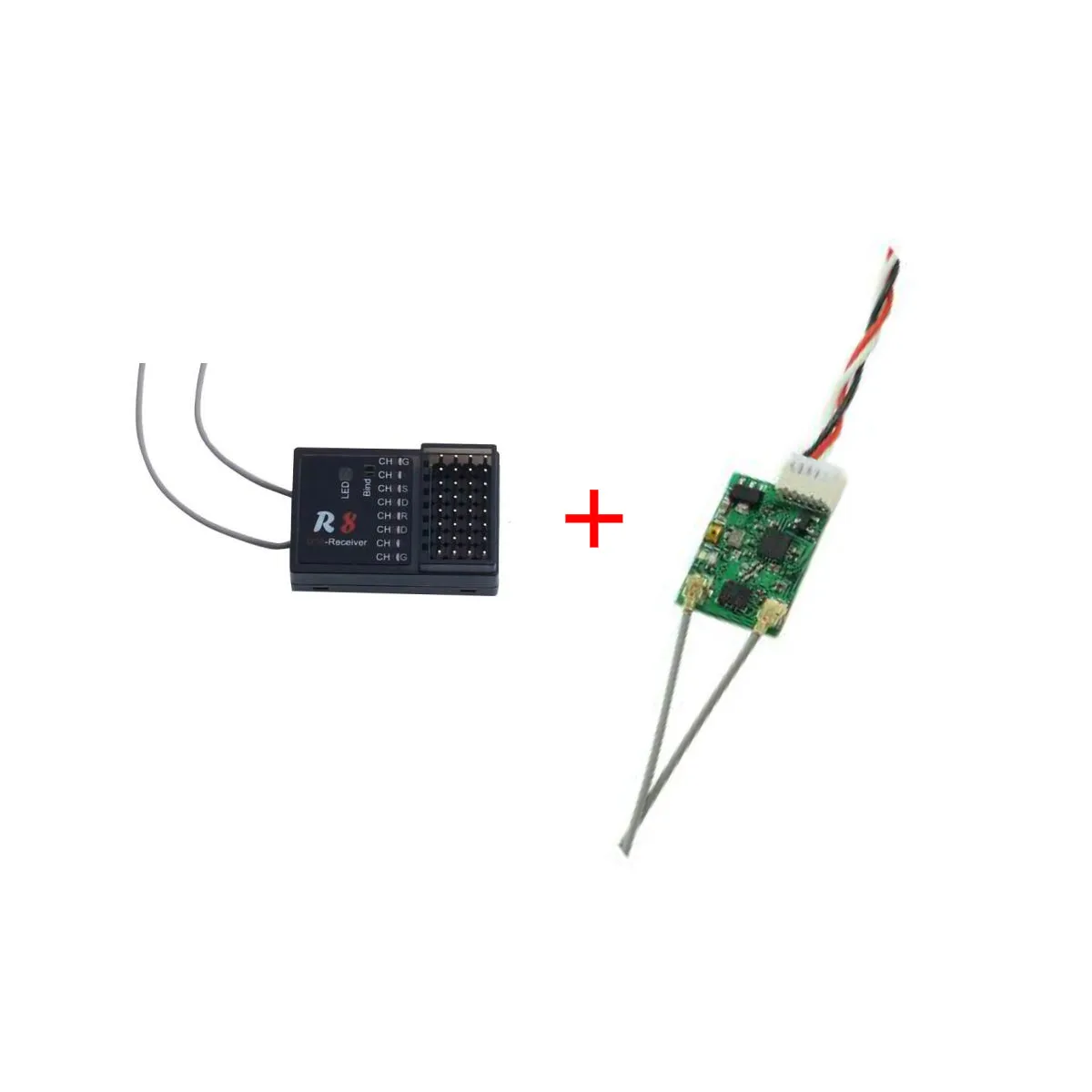 1pc R8 1pc R1 PLUS Перемычка R8 R1 Plus R1F приемник 16CH Sbus для Frsky T16 Pro plus D16 D8 режим радиоуправления R8 только для PIX PX4 APM управление полетом - Color: 1pc R8 1pc R1 PLUS