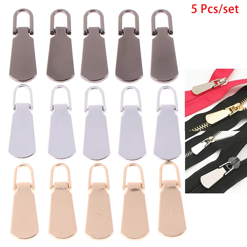 

5 шт., металлические насадки на молнии