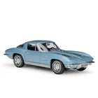 WELLY 1:24 Масштаб 1963 Chevrolet Corvette литая модель автомобиля из сплава металлическая классическая игрушка для детей Подарки коллекция Бесплатная доставка