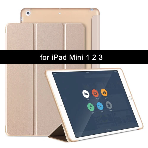 Чехол для iPad mini 5, Aiyopeen, магнитный чехол из искусственной кожи и мягкого ТПУ, чехол для iPad mini 1 2 3 4 5 - Цвет: Gold-123