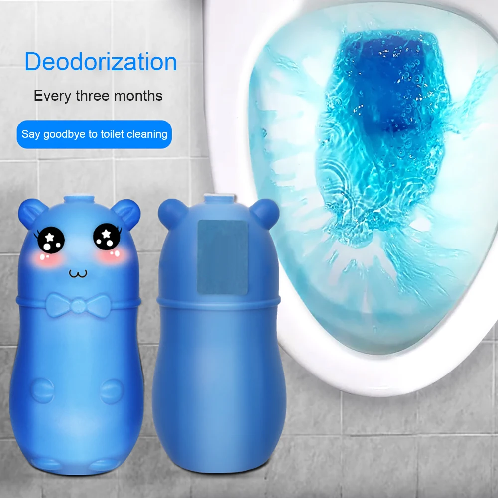 

Cute Bear Blue Bubble Toilet Cleaner Magic Automatic Flush Toilet Cleaner Helper Blue Bubble Cleaning Deodorizer For Bathroom P