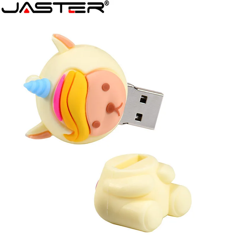 JASTER мультяшный плюшевый детский Флешка 4 ГБ 16 ГБ 32 ГБ 64 ГБ usb 2,0 usb флеш-накопитель карта памяти Флешка модный подарок