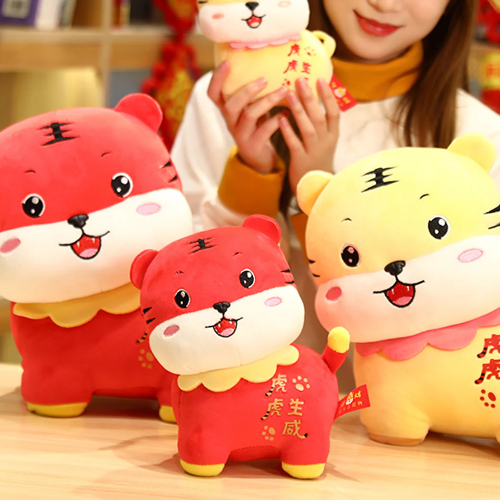 Новогодний символ 2022 фигурка тигра плюшевая игрушка детская кукла животное тигр