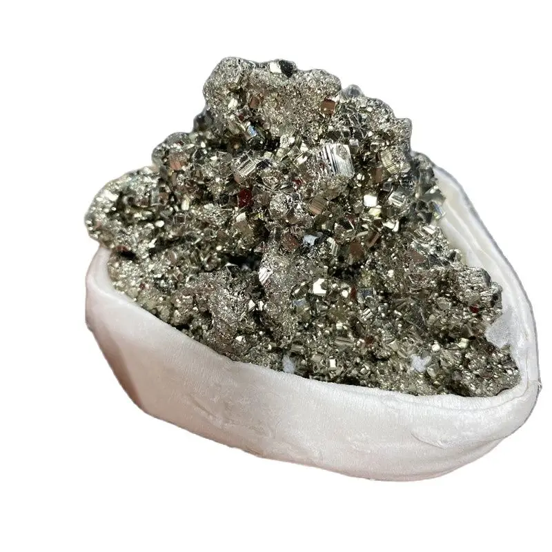 Pirita Natural de alta calidad, cristal de cuarzo, espécimen, curación energética