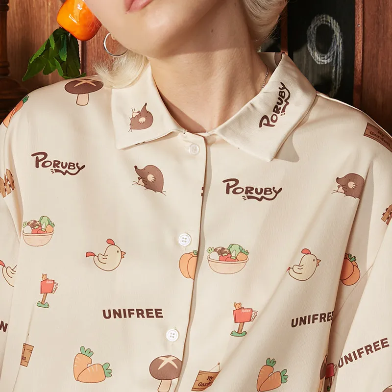 Повседневная рубашка Unifree Новые Топы на каждый день свободные с длинным рукавом