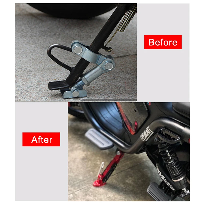 

Motorcycle Accessories Motor Scooter Tripod Support CNC Aluminum Alloy Adjustable Side Brackets Car Styling