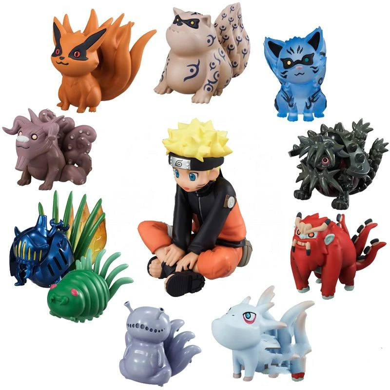 Аниме Модель Наруто шипудэн удзумаки bijuu версия экшн фигурка 7 см ПВХ Shukaku Боевая