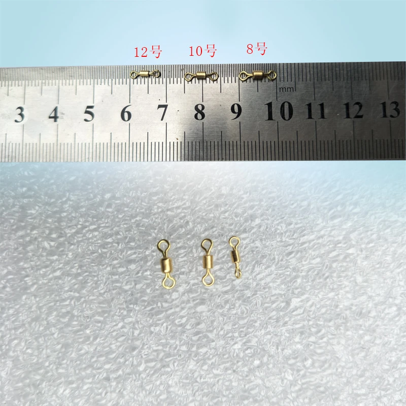 Wholse золотой рыболовный разъем Rolling Swivel 1000 шт./лот 8#10#12# основная линия подсоединение кольцо рыболовные принадлежности PESCA