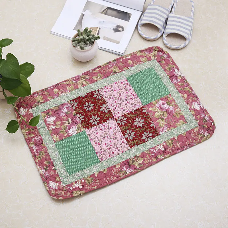 Хлопковый коврик для входной двери 40*60 см мягкий абсорбирующий в ванную