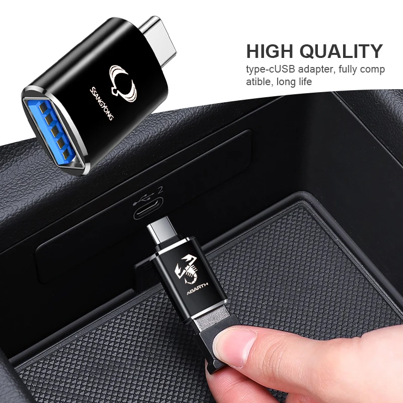 

USB To Type C OTG Adapter USB USB-C Male To Micro USB Type-c Female Converter For Volvo XC90 S60 V40 XC60 S80 S40 V70 V50 S90 T6
