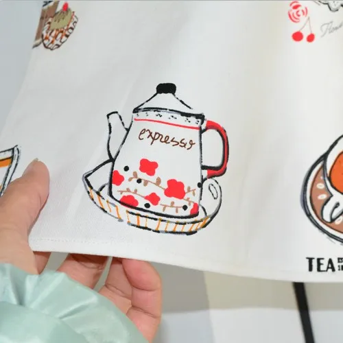 Шторы RZCortinas светонепроницаемые из хлопка и льна для кухни с мультяшным рисунком